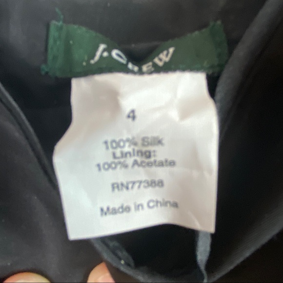 J. Crew Silk Spaghetti Strap Dress Lace Trim 4 - Picture 3 of 5